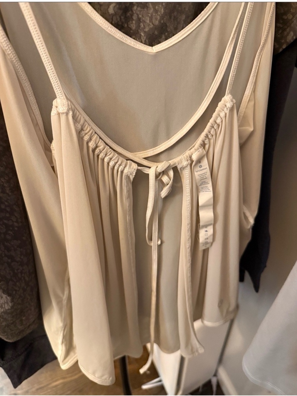 lululemon silk modal white tank size 6